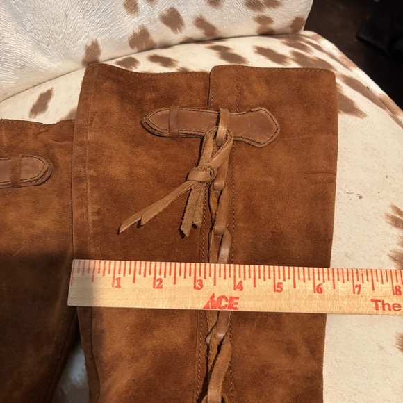 Born Suede & Leather Tall Boots w/Braided Trim - Picture 11 of 15